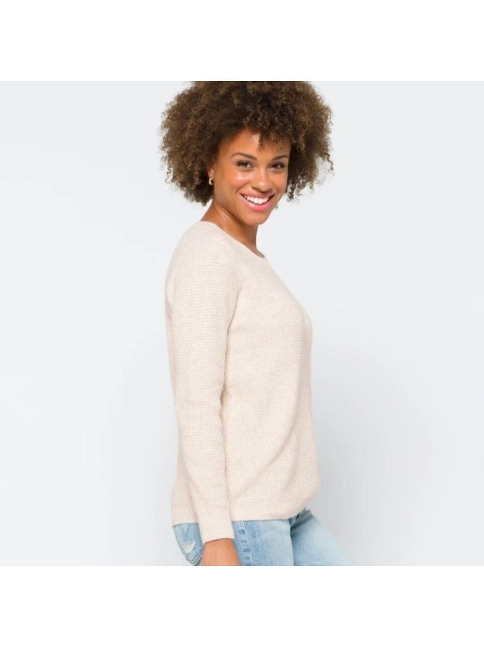 MARKET & SPRUCE Jackson Crew Neck Waffle Texture Sweater - NWT